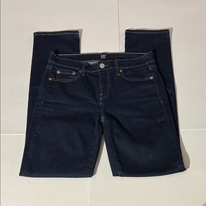 GAP Denim Jeans Classic Straight Leg sz 26R Dark Wash Stretch Casual Fall Winter